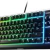 SteelSeries Apex 3 TKL RGB Gaming Keyboard – Tenkeyless Compact Form Factor - 8-Zone RGB Illumination – IP32 Water & Dust Resistant – Whisper Quiet Gaming Switch – Gaming Grade Anti-Ghosting,Black