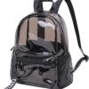 TINYAT Heavy Duty Transparent Clear backpack See Through Clear Bag PVC Backpack for Gym, Concerts, Sports, Travel T9051