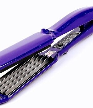 MBHAIR Ceramic Crimper Iron for Volumizing Fluffy Hairstyle, Corrugation Crimper Hair Iron, Anti Static Ceramic Hair Crimping Iron Adjust Temperature (Purple)