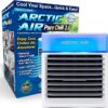 Arctic Air Pure Chill 2.0 Evaporative Air Cooler by Ontel - Powerful, Quiet, Lightweight and Portable Space Cooler with Hydro-Chill Technology For Bedroom, Office, Living Room & More,Blue