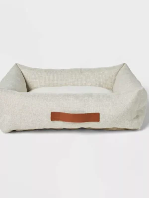 Neutral 4-Sided Bolster Dog Bed - Boots & Barkley™ - Cream- MEDIUM