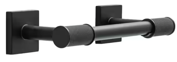 Delta Averland Wall Mount Pivot Arm Toilet Paper Holder Bath Hardware Accessory in Matte Black AVE50-MB