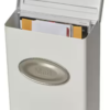 Architectural Mailboxes Designer White with Satin Nickel, Medium, Steel, Locking, Wall Mount Mailbox
