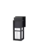 Home Decorators Collection Melrose 10.25 in. 1-Light Sand Black LED Outdoor Wall Mount Lantern