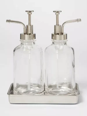 PACK OF 4 Double Soap Pump Oil Can Clear - Threshold™
